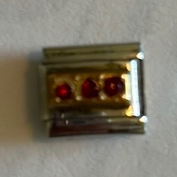 ZOPPINI (nomination) 2/$25 RED CRYSTAL deco bracelet link - Picture 2 of 7